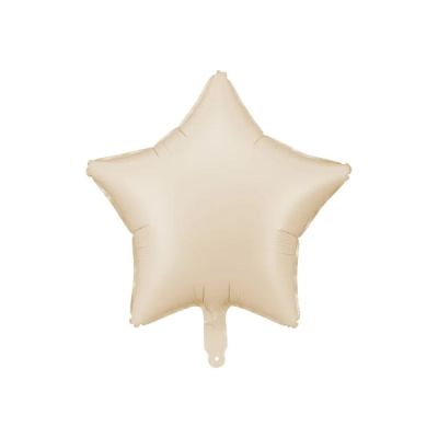 Palloncino in FOIL MYLAR a forma di STELLA colore BEIGE OPACO 48 cm
