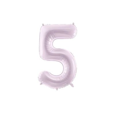 Palloncino FOIL MYLAR numero 5 colore LILLA - 72 CM