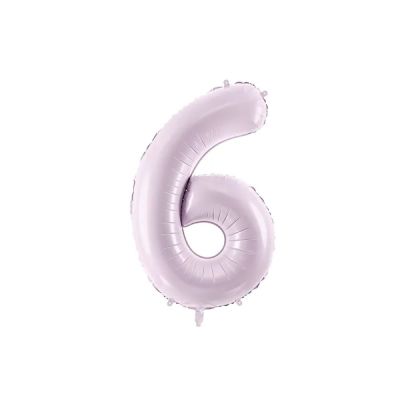 Palloncino FOIL MYLAR numero 6 colore LILLA - 72 CM