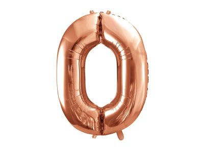 Pallone Palloncino gigante in foil mylar 86 cm NUMERO 0 colore ROSA ANTI