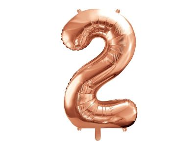 Pallone Palloncino gigante in foil mylar 86 cm NUMERO 2 DUE colore ROSA