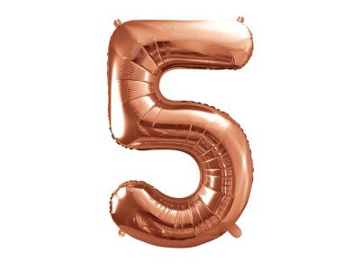 Pallone Palloncino gigante in foil mylar 86 cm NUMERO 5 CINQUE colore RO