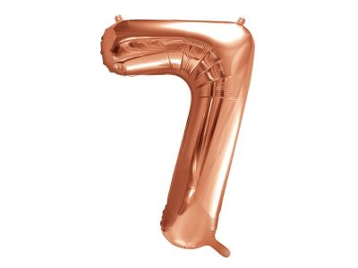 Pallone Palloncino gigante in foil mylar 86 cm NUMERO 7 SETTE colore ROS