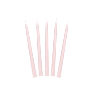 10 PZ Candela stelo 24 cm ROSA CHIARO PASTELLO allestimento festa