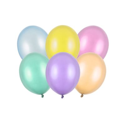 100 PZ Palloncino Palloncini Lattice 27 cm MULTICOLORE PERLATO metallic