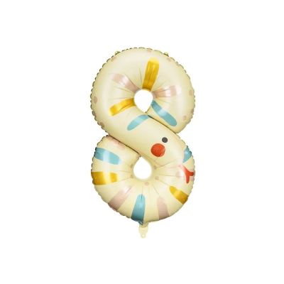 Palloncino FOIL MYLAR numero 8 a forma di SERPENTE 55x88 cm