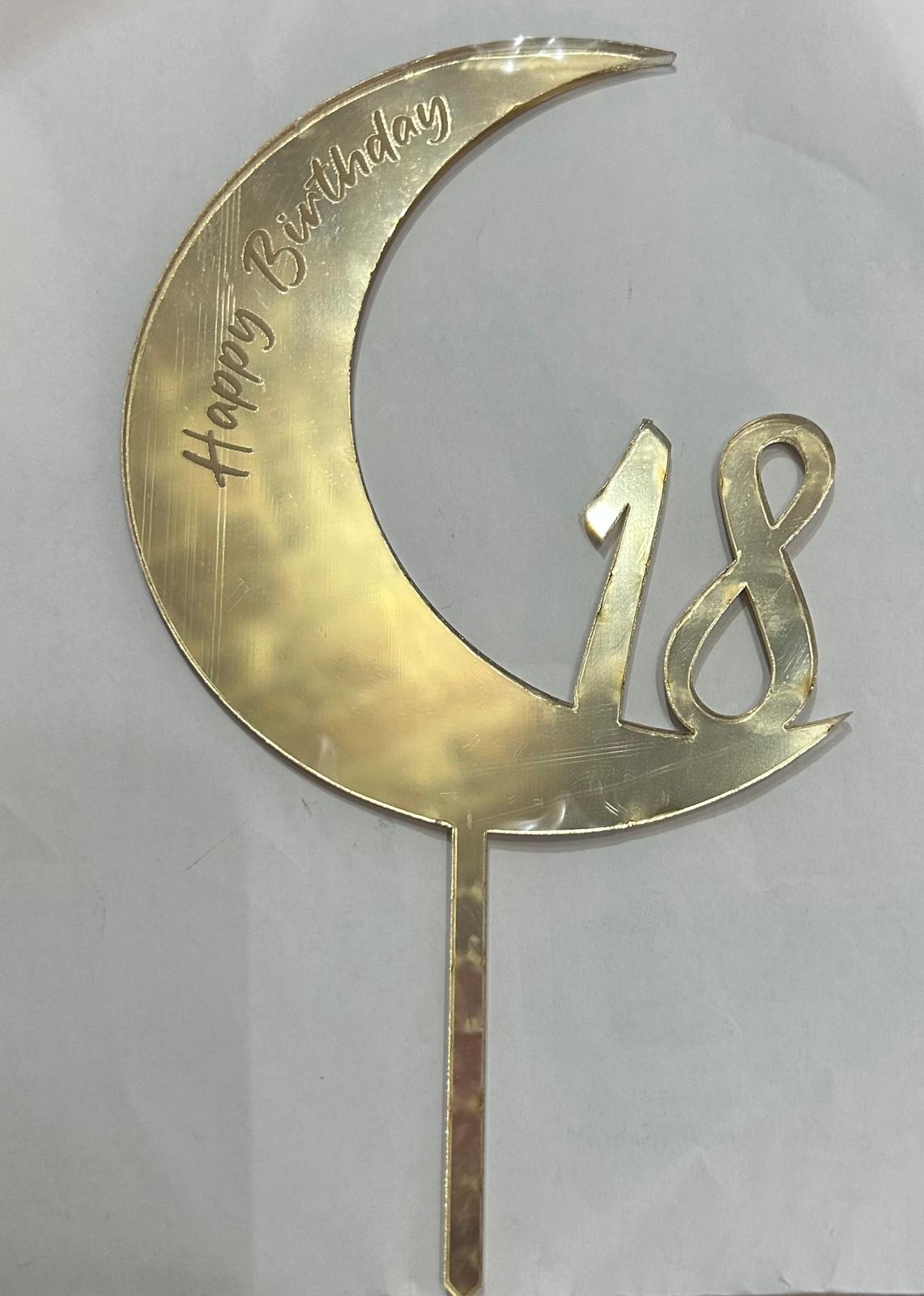 Cake Topper Luna – Numero Personalizzato
