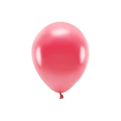 100 PZ Palloncino lattice ECOLOGICO 26 cm colore ROSSO CHIARO METAL