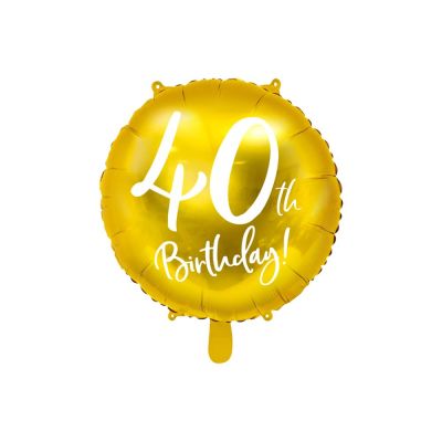 Palloncino foil mylar ORO numero 40 -45 CM compleanno 40 ANNI