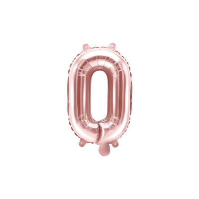 Palloncino FOIL MYLAR ROSA GOLD lettera O cm 35