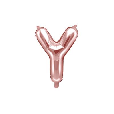 Palloncino FOIL MYLAR ROSA GOLD lettera Y cm 35