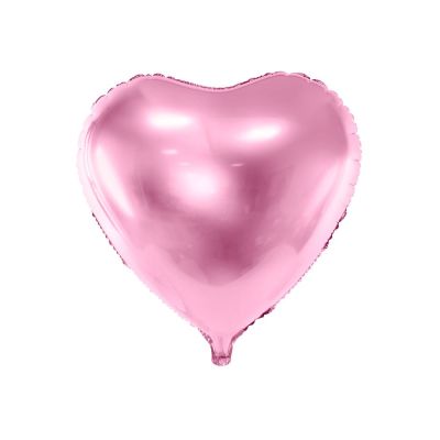 Palloncino FOIL MYLAR a forma di CUORE rosa metallico 45 cm