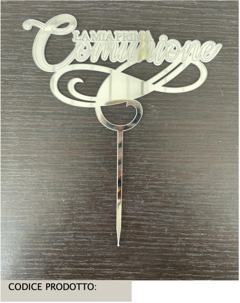 Cake Topper Plexiglass - Comunione