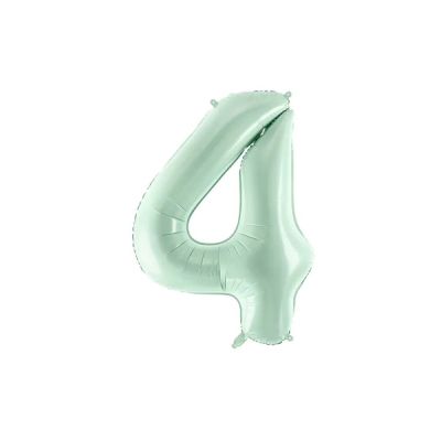 Palloncino FOIL MYLAR numero 4 colore VERDE - 72 CM