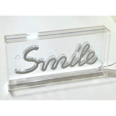 Scritta Led Neon 'SMILE' da appoggio 30x15 cm Allestimento Festa