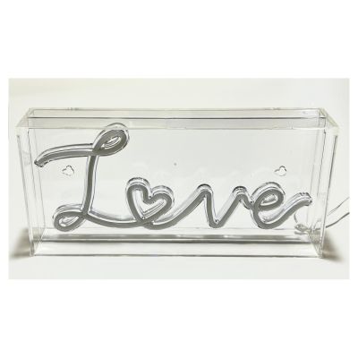 Scritta Led Neon 'LOVE' da appoggio 30x15 cm Allestimento Festa