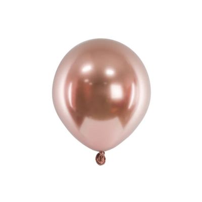 50 PZ Palloncino Palloncini Lattice 12 cm GLOSSY ROSA GOLD