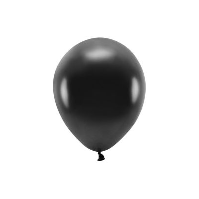 10 PZ Palloncino lattice ecologico 30 cm NERO Metallic