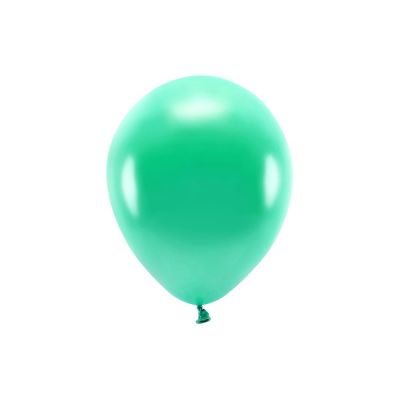10 PZ Palloncino lattice ecologico 30 cm VERDE Metallic