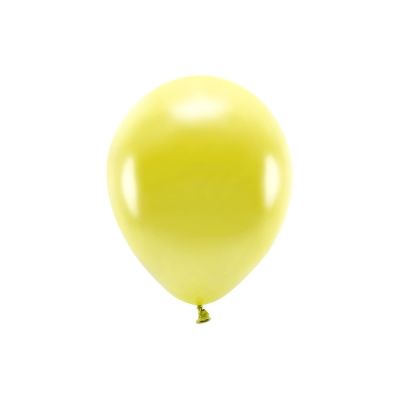 10 PZ Palloncino lattice ecologico 30 cm GIALLO Metallic