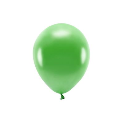 10 PZ Palloncino lattice ecologico 30 cm VERDE PRATO Metallic