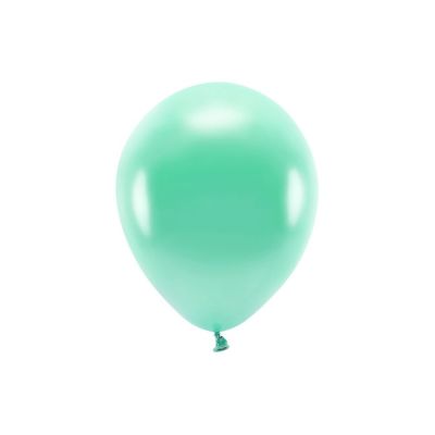 10 PZ Palloncino lattice ecologico 30 cm VERDE MENTA SCURO Metallic