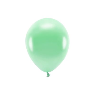 10 PZ Palloncino lattice ecologico 30 cm VERDE MENTA Metallic