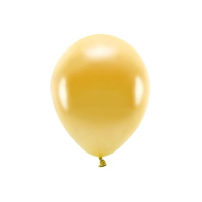 100 PZ Palloncino lattice ecologico 30 cm ORO Metallic