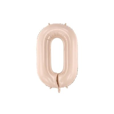 Palloncino FOIL MYLAR numero 0 colore BEIGE - 72 CM
