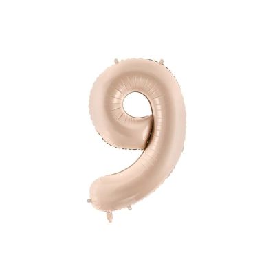 Palloncino FOIL MYLAR numero 9 colore BEIGE - 72 CM