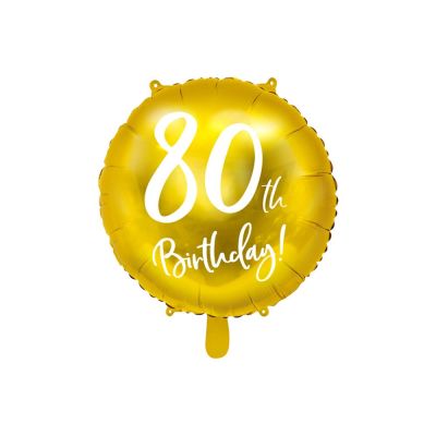 Palloncino foil mylar colore ORO numero 80 - 18' compleanno 80 ANNI