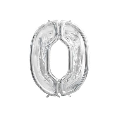 Numero 0 in mylar porta palloncini contenitore palloncini lattice 126 cm