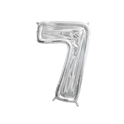 Numero 7 in mylar porta palloncini contenitore palloncini lattice 126 cm