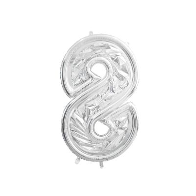 Numero 8 in mylar porta palloncini contenitore palloncini lattice 126 cm