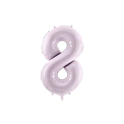 Palloncino FOIL MYLAR numero 8 colore LILLA - 72 CM