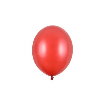50 PZ Palloncino Palloncini Lattice 23 cm ROSSO PAPAVERO metallic