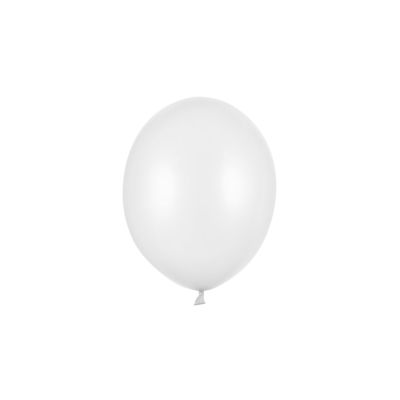 100 PZ Palloncino Palloncini Lattice 23 cm BIANCO PURO metallic