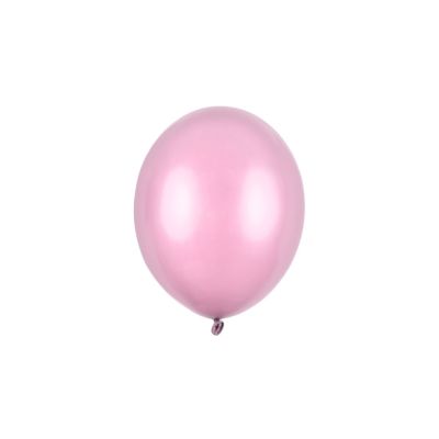 100 PZ Palloncino Palloncini Lattice 23 cm ROSA CONFETTO metallic