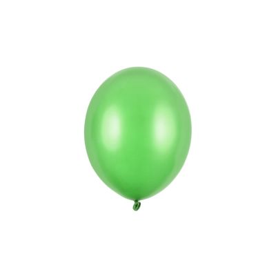 100 PZ Palloncino Palloncini Lattice 23 cm VERDE BRILLANTE metallic