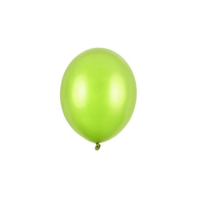 100 PZ Palloncino Palloncini Lattice 23 cm VERDE LIME metallic