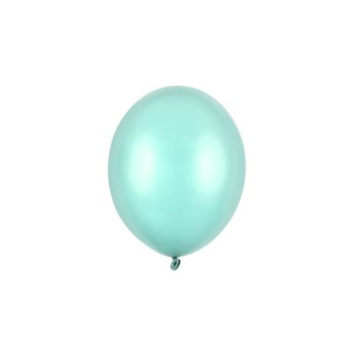 100 PZ Palloncino Palloncini Lattice 23 cm VERDE MENTA metallic