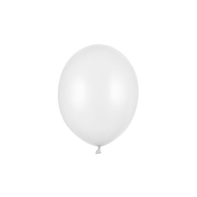 50 PZ Palloncino Palloncini Lattice 27 cm BIANCO PURO metallic
