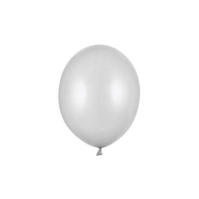 50 PZ Palloncino Palloncini Lattice 27 cm ARGENTO NEVE metallic