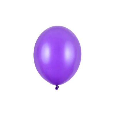 100 PZ Palloncino Palloncini Lattice 27 cm 12 Pollici VIOLA metallic