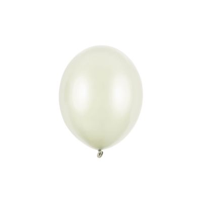 100 PZ Palloncino Palloncini Lattice 27 cm CREMA CHIARO metallic
