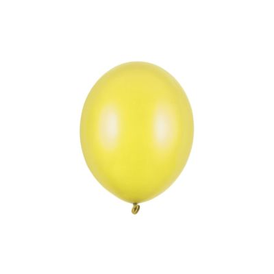 50 PZ Palloncino Palloncini Lattice 27 cm GIALLO LIMONE metallic