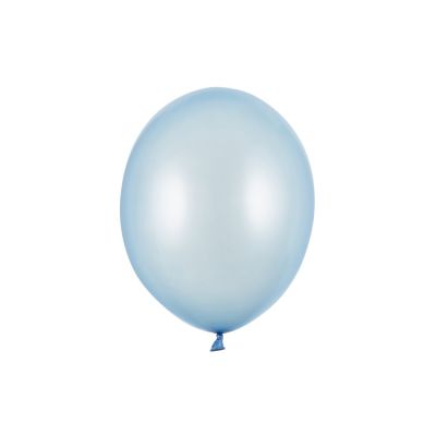 10 PEZZI Palloncini LATTICE 30 CM CELESTE BABY Metallic