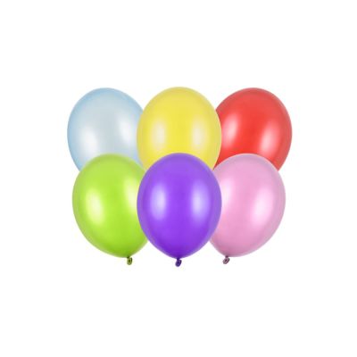100 PZ Palloncino Palloncini Lattice 5 pollici 12 cm MULTICOLOR Metallic