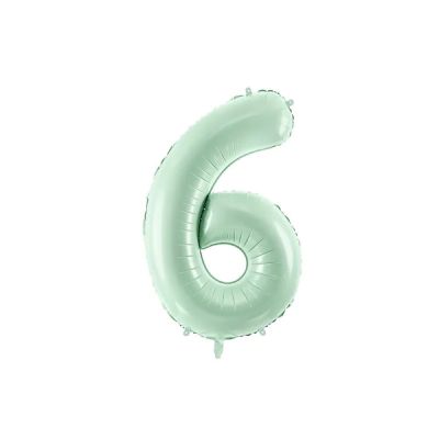 Palloncino FOIL MYLAR numero 6 colore VERDE - 72 CM
