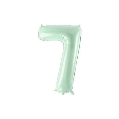 Palloncino FOIL MYLAR numero 7 colore VERDE - 72 CM